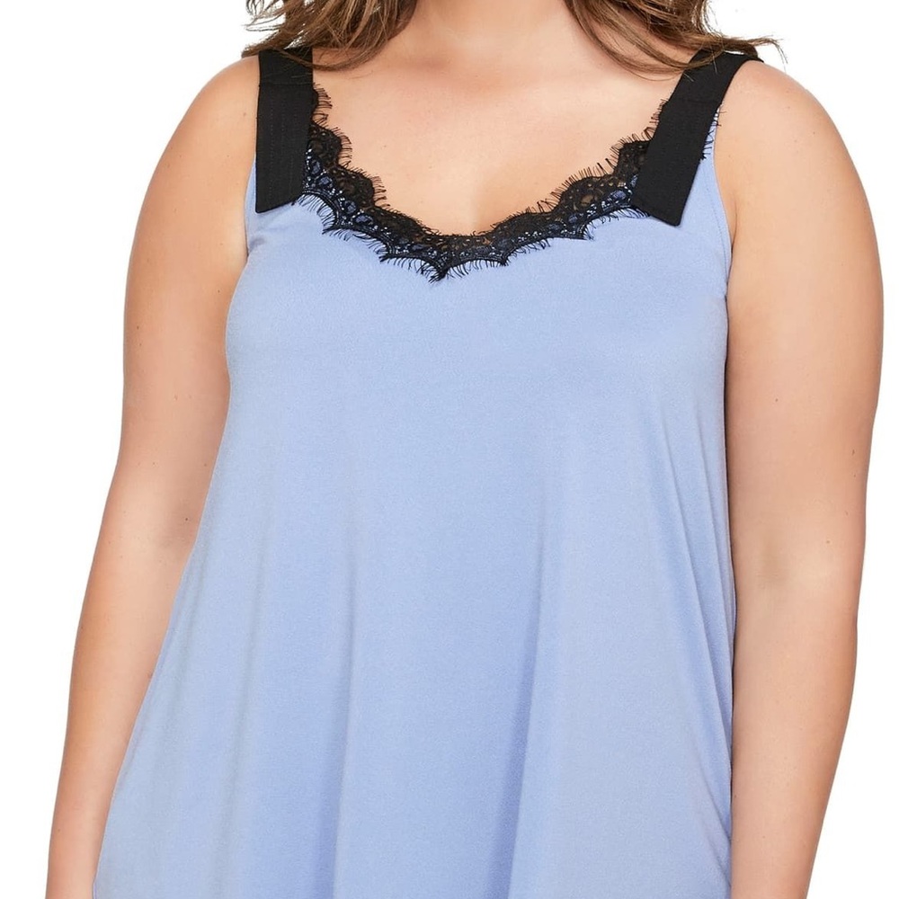 MICHEL STUDIO LACE TRIM SWING TANK